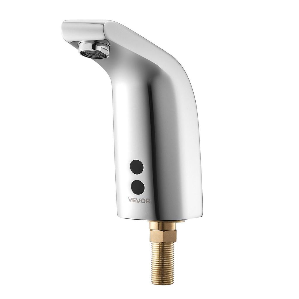 Touchless Bathroom Sink Faucet, Automatic Motion Sensor Restroom Toilet Faucet Cold Water with Single Hole, Battery Operated for 9.5 Mm Pipe