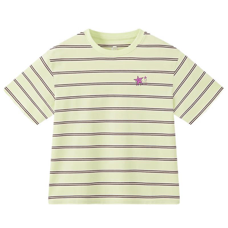 MQD Boy's Collegiate Street Style Striped Short-Sleeve T-shirt