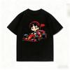 Demon Slayer Tanjiro Kamado Racing Cartoon Print T-Shirt Herren Damen Schwarz Lässig Kurzarm Baumwolle Tee Tops