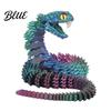Concentration Improvement Toys Serpent Figurine Snake Toy Articulated 3D Printed Flexible Jointed Realistic Animal Fidget Stress Reliever