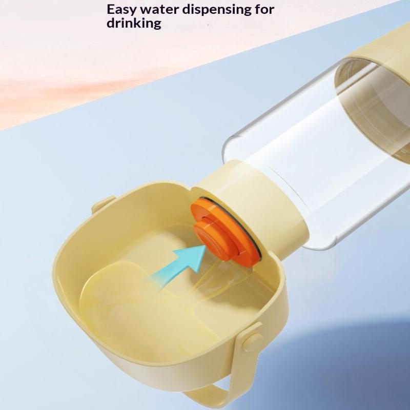 Pet Water Bottle Portable Pet Accompanying Cup Dog Travel Water Bottle Drinking Food Bowl 2 In 1