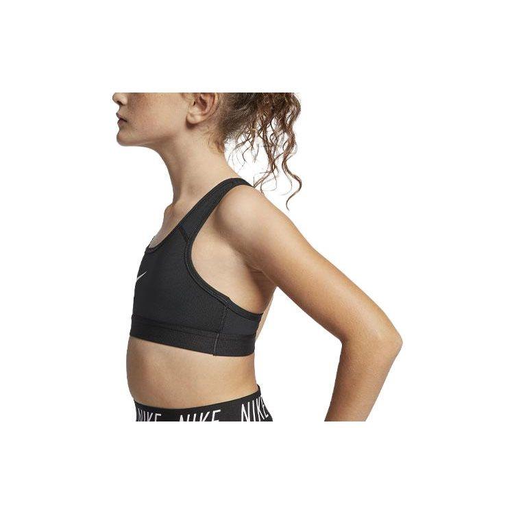 Nike Solid Color Logo Round Neck Kids Sports Underwear Kids Underwear Black BV1435-010