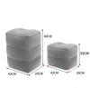 Inflatable Foot Cushion PVC Flocked Three-layer Foot Cushion Long-distance Airplane Travel Footrest Cushion Can Be Changed Layer Inflatable Footstool