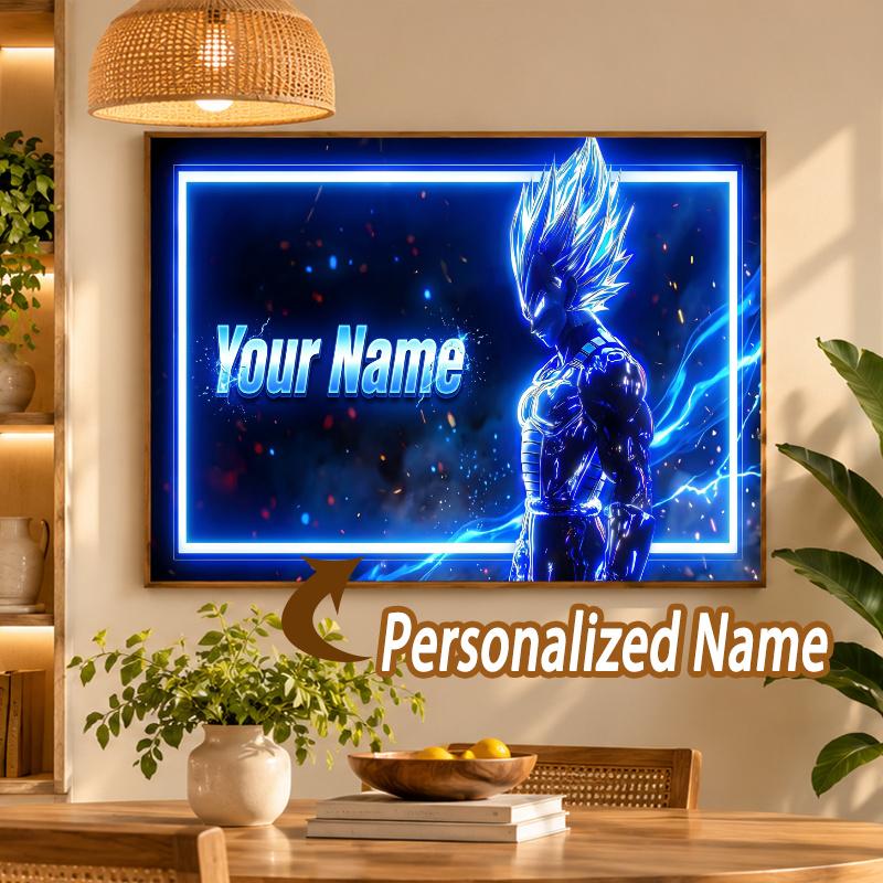 Dragon Ball Vegeta Custom Name Diamond Painting Personalized 5D Full Drill DIY Diamond Art Home Decor