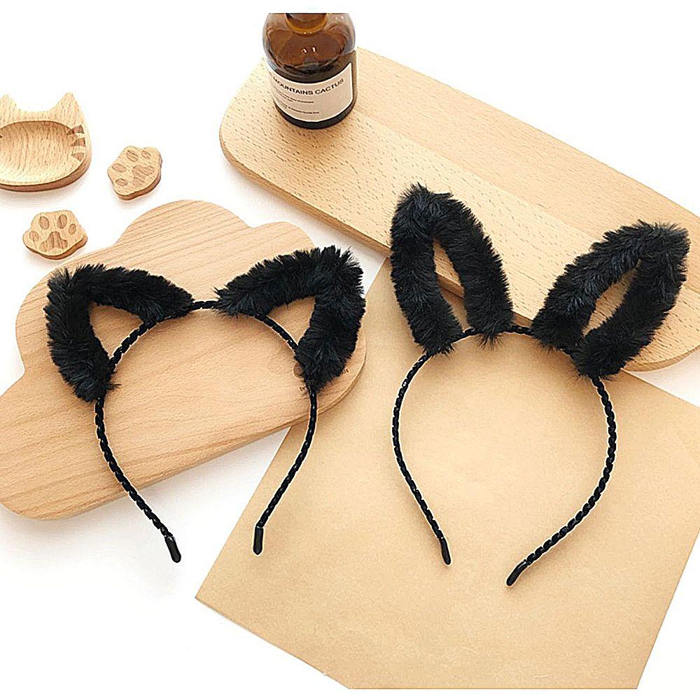 Hair Hoop Birthday Party Cat Ears Women Accessories Make Up Korea Style Headband Plush Hair Band