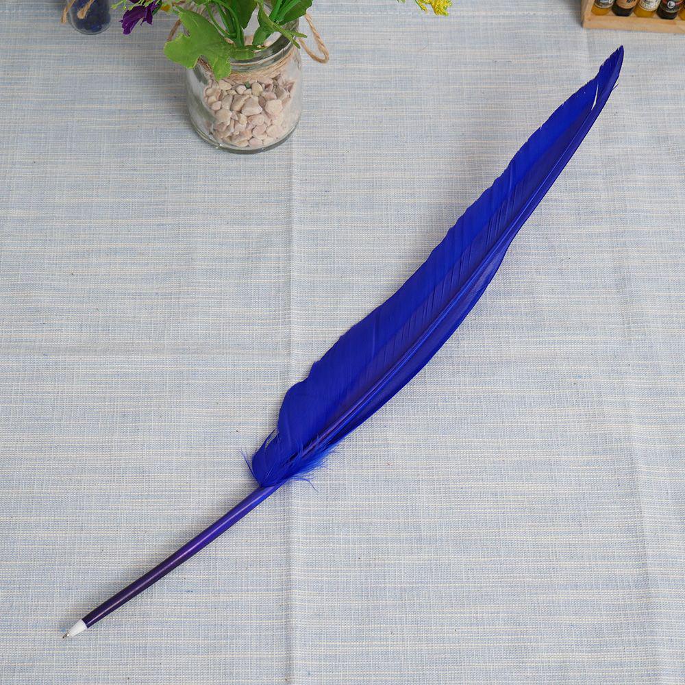 

Creative Lovely Artificial Feather Gel Ink Pens Office Supplies Students Staionery, Cute Wing Feather Ballpoint Pen синий