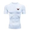 Black Phoenix with Red Wings Men's Sports T-shirt Training Fitness Compression Workout T-Shirt Rashgard Tops T-Shirt