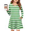 Girls' Long Sleeve Dress - Color Pocket Dress