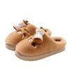 Cute plush rabbit cotton shoes for men and women indoors and outdoors non-slip warm couple winter plush cotton slippers