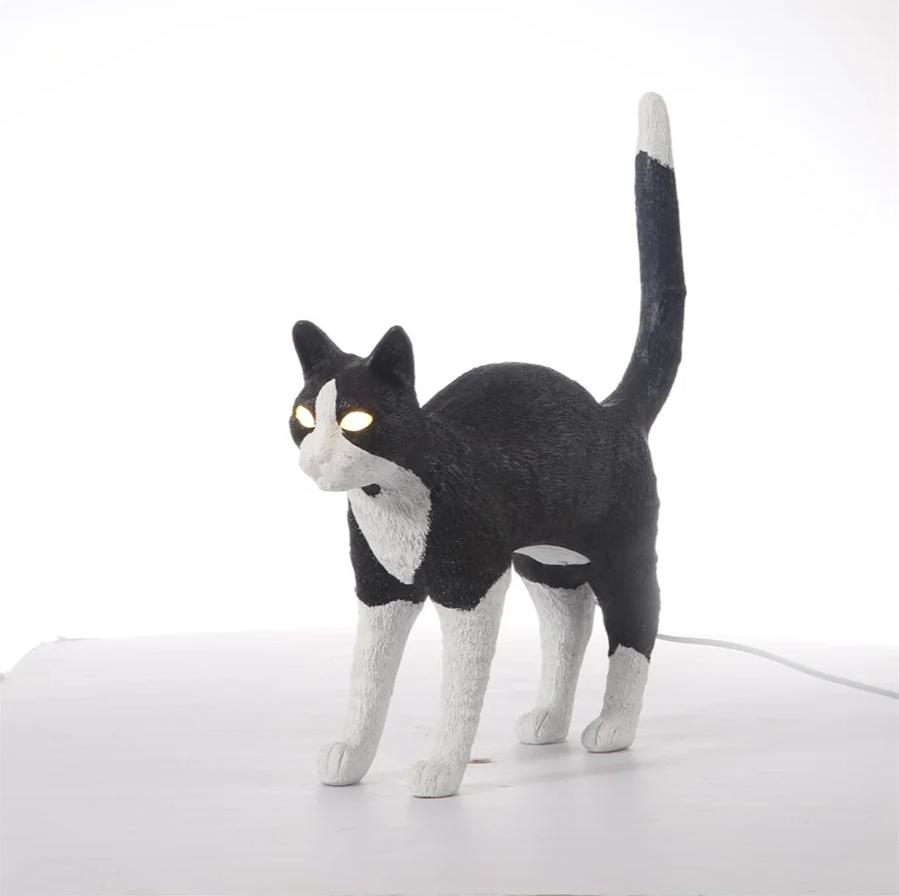 Nordic Resin Cat Night Light Table Lamps Italy Bedroom  Animal LED Desk Lamp Led Stand Light Fixture Home Decor Lighting