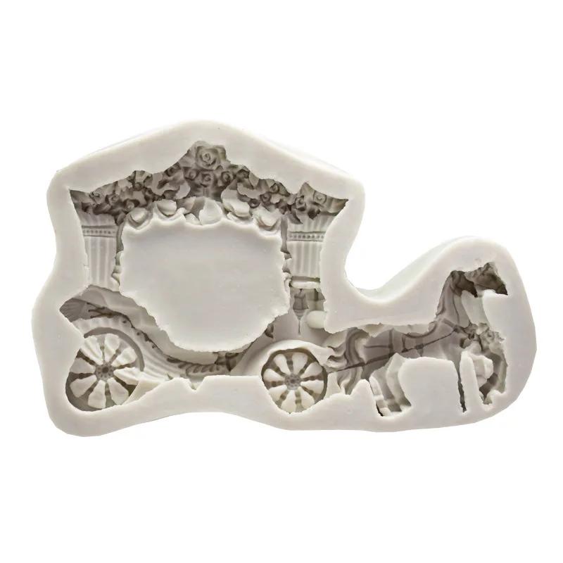 DIY Baking Mold Christmas Pumpkin Carriage Float Silicone Mold Fondant Cake Decoration Tool