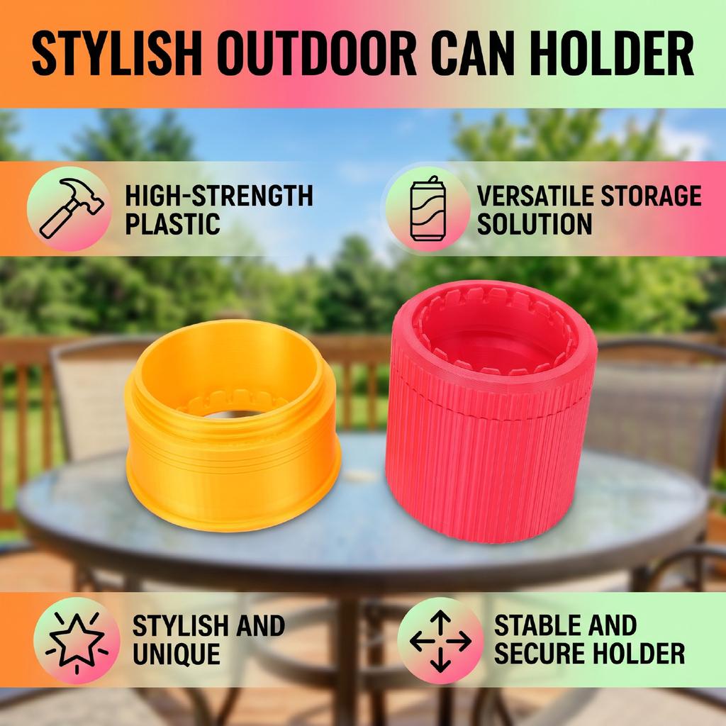 Beer Can Holder Unique Stylish High Strength Plastic Can Sleeve for Outdoor Activities Type 1