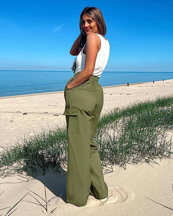 2023 Summer European & American Women's Casual Cotton Pocket Workwear Pants