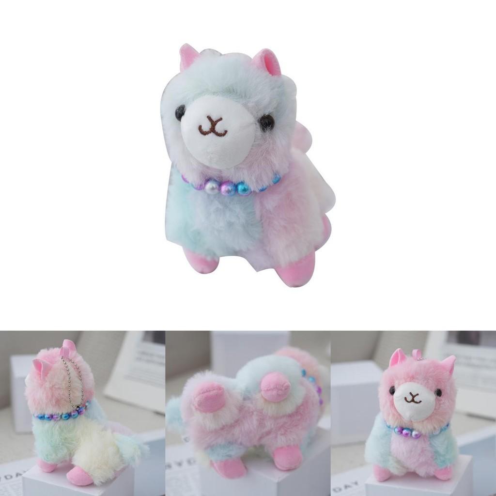 Cute Vibrant Llama Plush Keychain Soft Animal Toy For Backpacks And Gifts