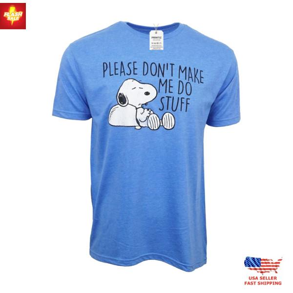 Peanuts Don’t Make Me Do Stuff T-Shirt Limited Edition Snoopy Funny Tee L