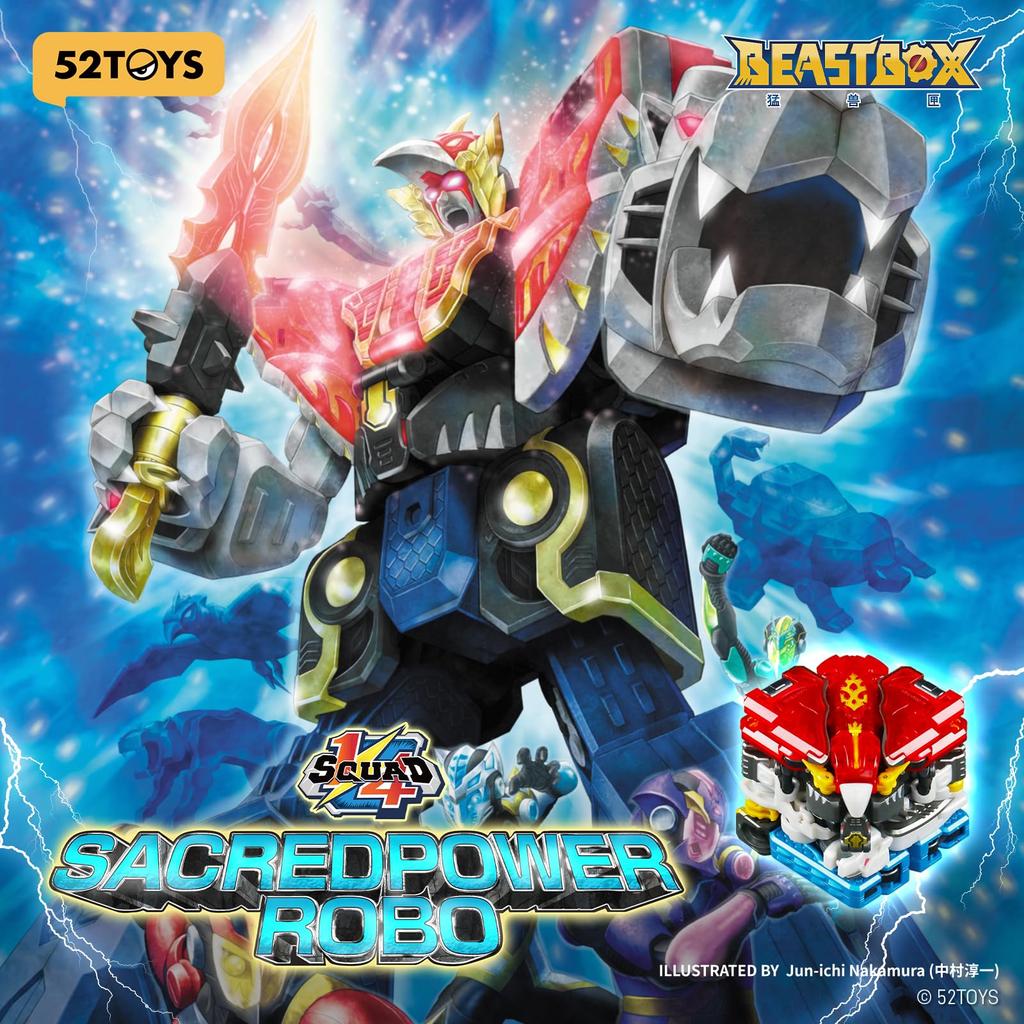 52TOYS BEASTBOX 14 SQUAD SACREDPOWER ROBO [Quarter Squad: Spiritual Power Robo] Transforming Combination Robot Figure, Retro Sentai Robot,