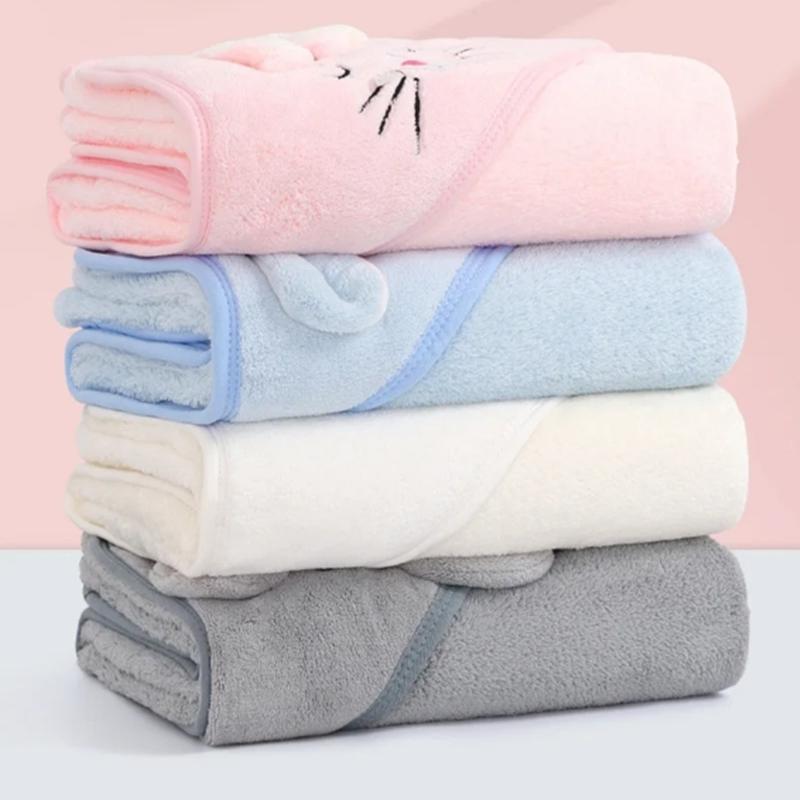 Cartoon Animal Baby Bath Towels Soft Newborn Hooded Towel Blanket Toddler Bathrobe Warm Sleeping Swaddle Wrap for Boys Girls