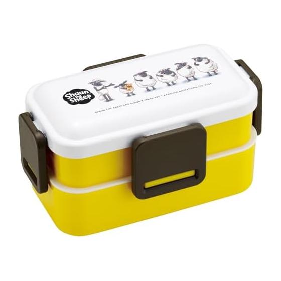 Skater Lunch Box, 2 Tiers, 600ml, Women s, Made in Japan, Dome-shaped Lid for Fluffy Serving, Lunch Box, Dishwasher Safe, Microwave Safe, Shaun the