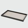 Rectangular Solid Wood Pallet Black Beige Leather Tray Home Soft Decoration Aroma Storage Tray Living Room Entryway Organizer