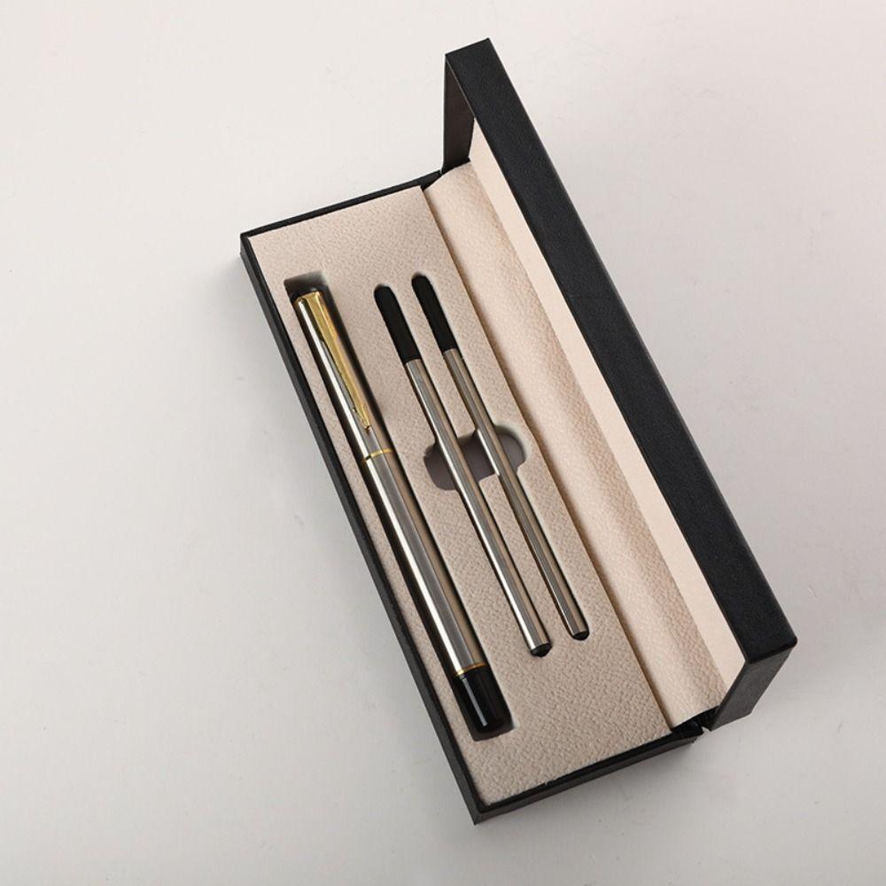 

Подарочная металлическая ручка для подписи 0,5 мм Деловая ручка Профессиональная шариковая ручка серебряный/золотой