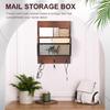 Porta Posta e Chiavi con Pannello Frontale in Rete Metallica e Design con Cornice in Legno Rustico Organizer per l'Ingresso