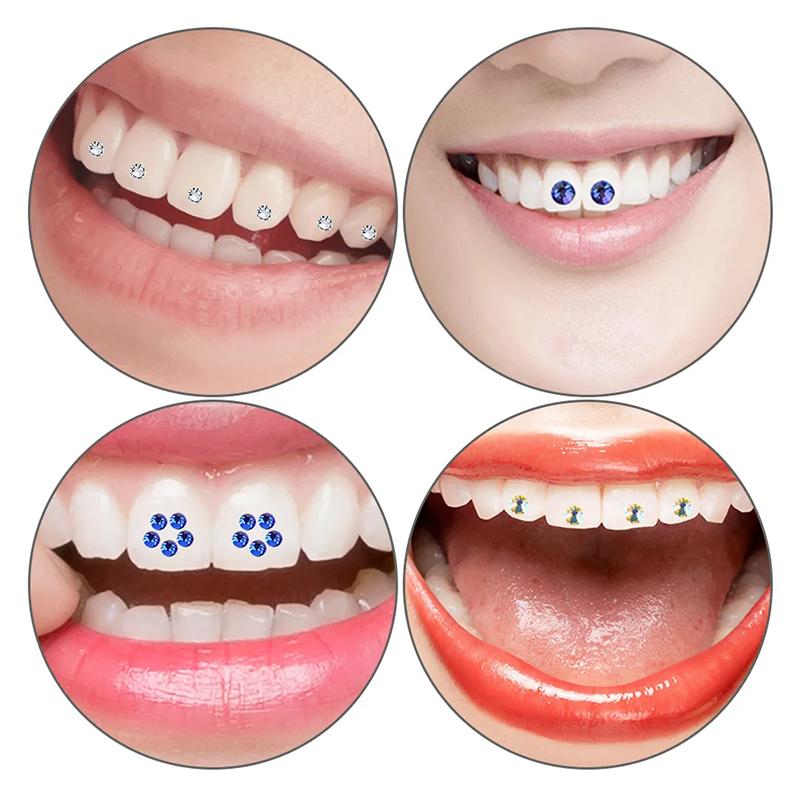 6 Griglie Dentale Dente Denti Gioielli Sbiancamento Denti Decorazione Denti Dentale