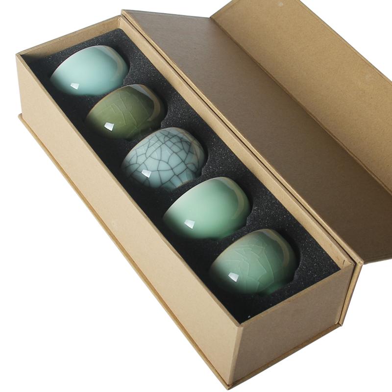 

Печи Лунцюань с пятью парчовыми коробками, церемония кунг-фу, кубки мастеров, Северо-Южная династия Сун Colorful