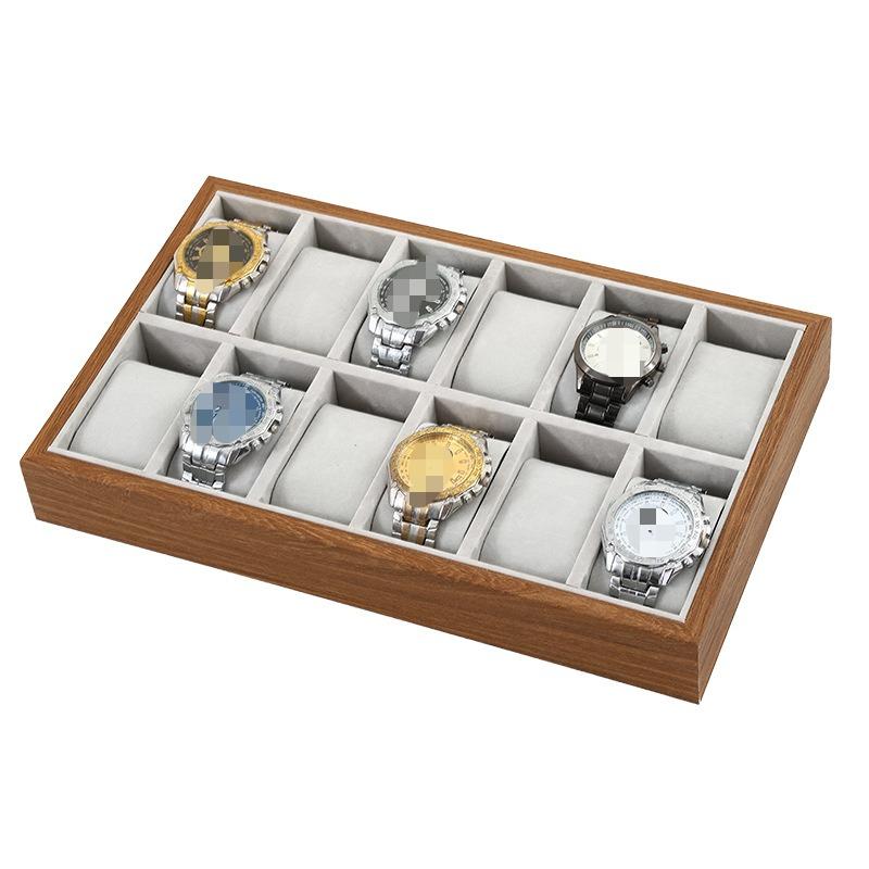 Black Walnut Pattern Watch Display Plate, Watch Live Display Stand, Watch Counter Display Props, Stall Plate