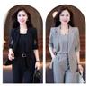 Women's 2025 New Fashion Professional Three-Piece Summer Slimming Suit with Harem Pants