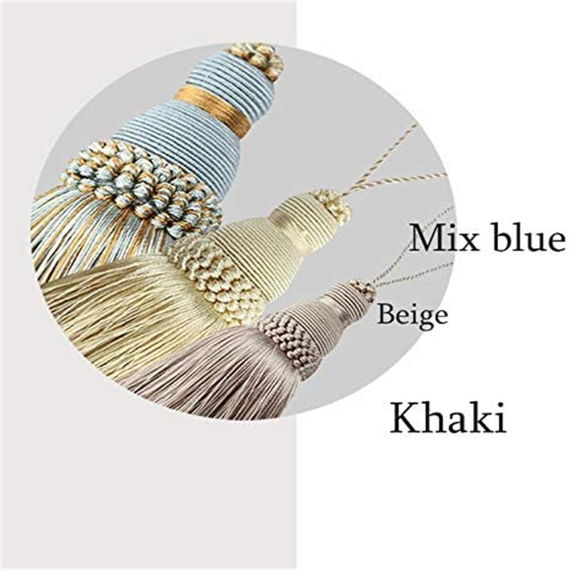 2Pc Home Decor Hanging Rope Silk Tassel Fringe Tassel Trim Garment Decoration Key Tassels for DIY Embellishments Curtain Accessories