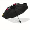 1pc Pet Animal Skull Cute Automatic Open/close, Heavy-Duty Iron Frame & 8-Rib Structure, Compact Folding Umbrella for Women/Men, All-Season Travel, Ha