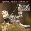 Multicolor Ferret Harness and Leash Set Traction Rope Squirrel Floral Skirt  Pet Supplies