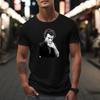 Tom Waits T Shirt Mens Womens Tees Top Young Tom Waits Smoking A Cigarette Printed Short Sleeve Top