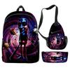 Hip Hop Populaire Cartoon Grappige tungtungtung 3D Print 3 stuks/Set leerling Schooltassen Reizen Laptop Rugzak Borsttas Etui