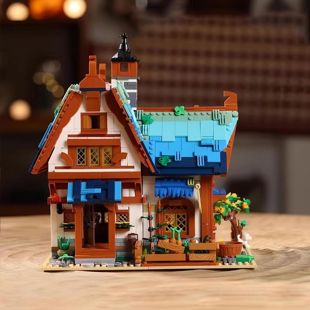Oichy Mini Blocks Building Medieval Manor Toy Room Model Mansion Assembly Kit House Boys Kids Adults Block Set 1749PCS DIY Handmade Educational Toys
