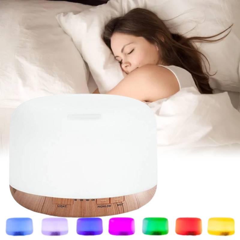 Ultra Quiet 500ml Ultrasonic Aroma Diffuser With Bluetooth Remote Control And Colorful Led Light For Home And Bedroom Use