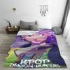 K pop Demon Hunters Blanket Quality Soft Warm  Throw Blanket Winter Kids Living Room Aesthetic Bedspread