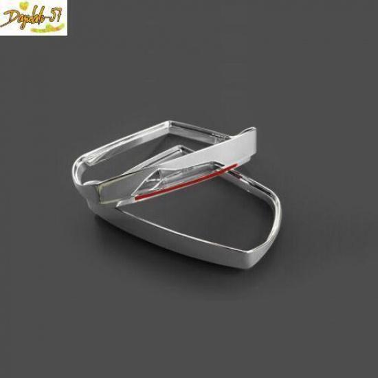 ABS Chrome Side Mirror Rain Eyebrow Cover Trim 2P For Ford Escape Kuga 2013-