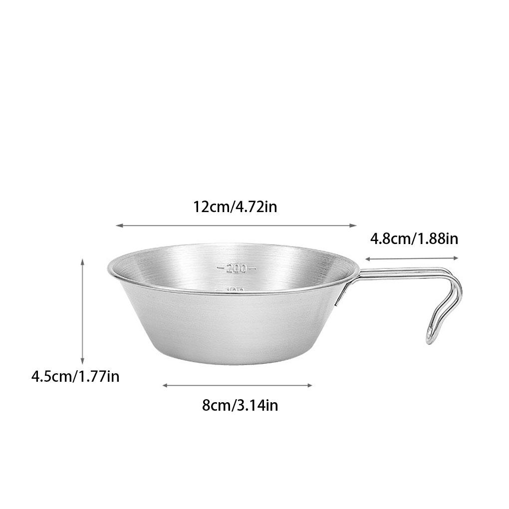 Stainless Steel Sherbet Bowl Portable Tableware Handy Kit For Self-Drive Picnics And Outdoor Activities Self-drive Picnic Tableware Collection Kit