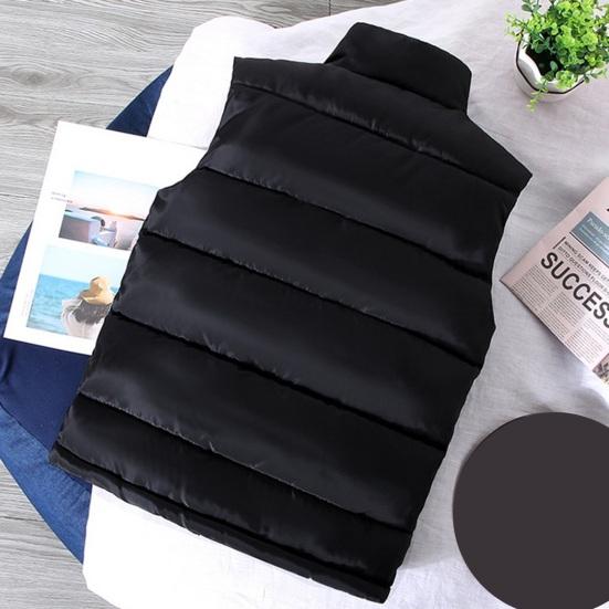 Men Waistcoat Stand Collar Sleeveless Vest Coat with Pockets Zipper Closure Warm Comfortable