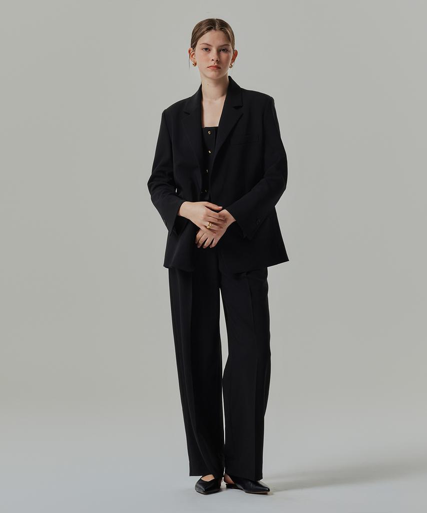 MIND BRIDGE WOMEN [W][Couture] Single-Pleat Wide Belted Slacks - 2 Colors Mypt6270