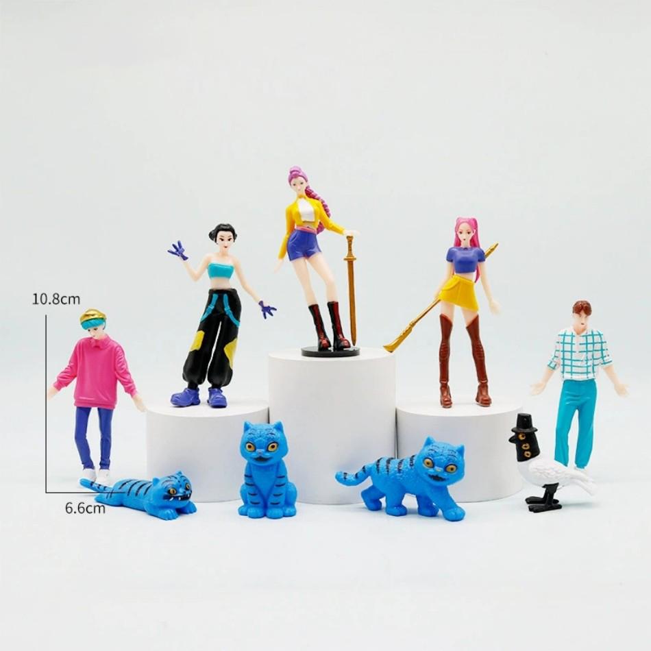 1-24 Stück Anime kpop Dämonenjäger Figur k-Pop Dämonenjäger Rumi Mira Zoey Tiger Statuette Spielzeug Tischdekoration Schmuck Geschenke