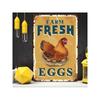 Vintage Metal Chicken Wall Art Sign Kitchen Decor