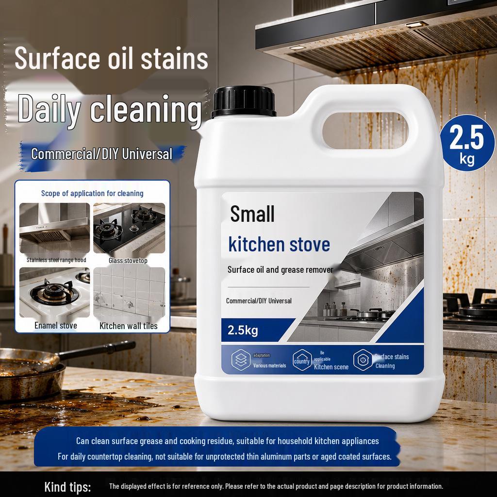 Countertop & Range Hood Oil Stain Cleaner - Kitchen Appliance Cleaning Liquid