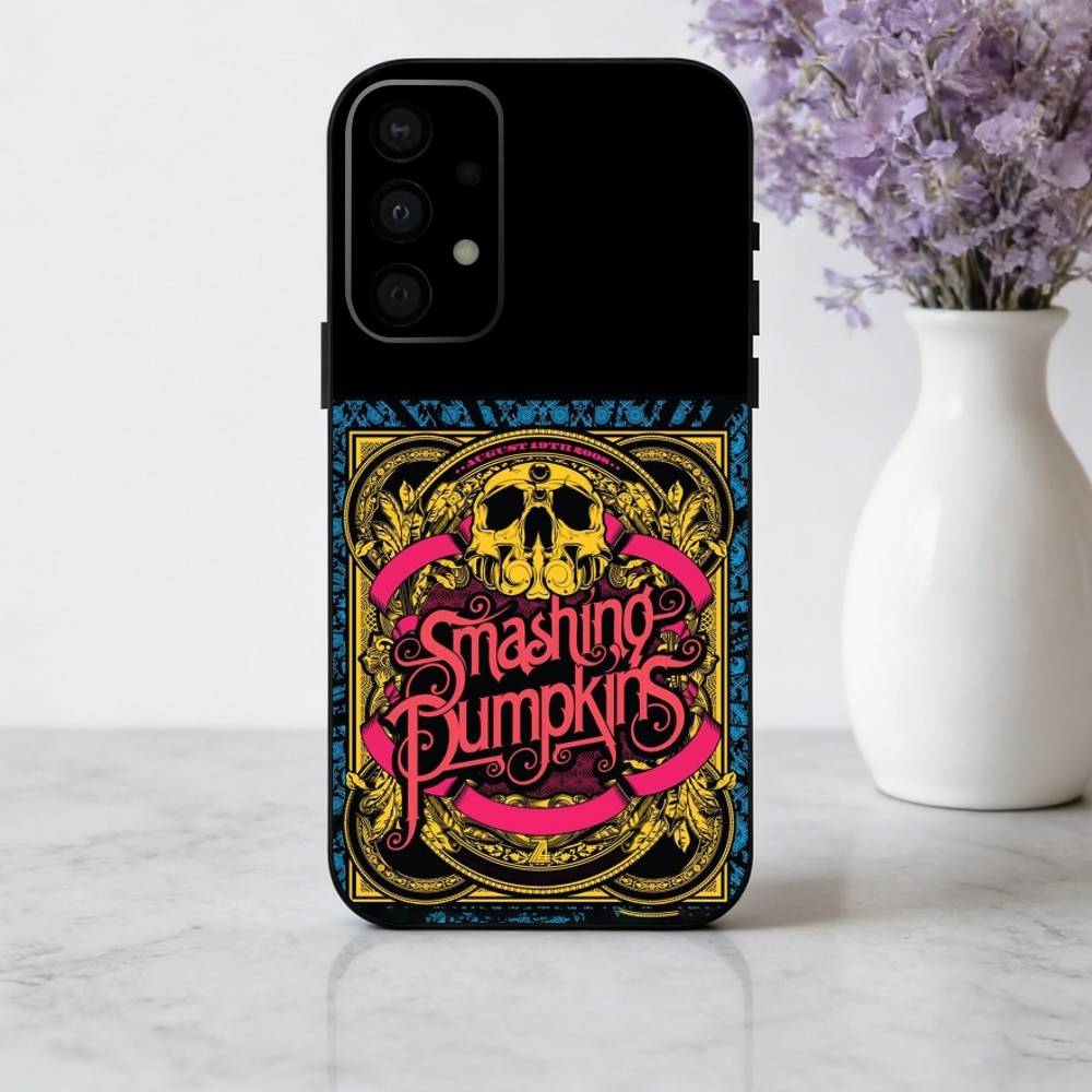 Rockin S-Smashing P-Pumpkins Band Phone Case For Samsung Galaxy A73,A72,A71,A70,A53,A52,A51,Others Soft Black Cover