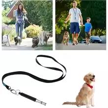 1 Pack Adjustable Ultrasonic Silent Dog Whistle Stop Neighbor Dog Barking Dog Recall Training Free Black White Lanyard Included