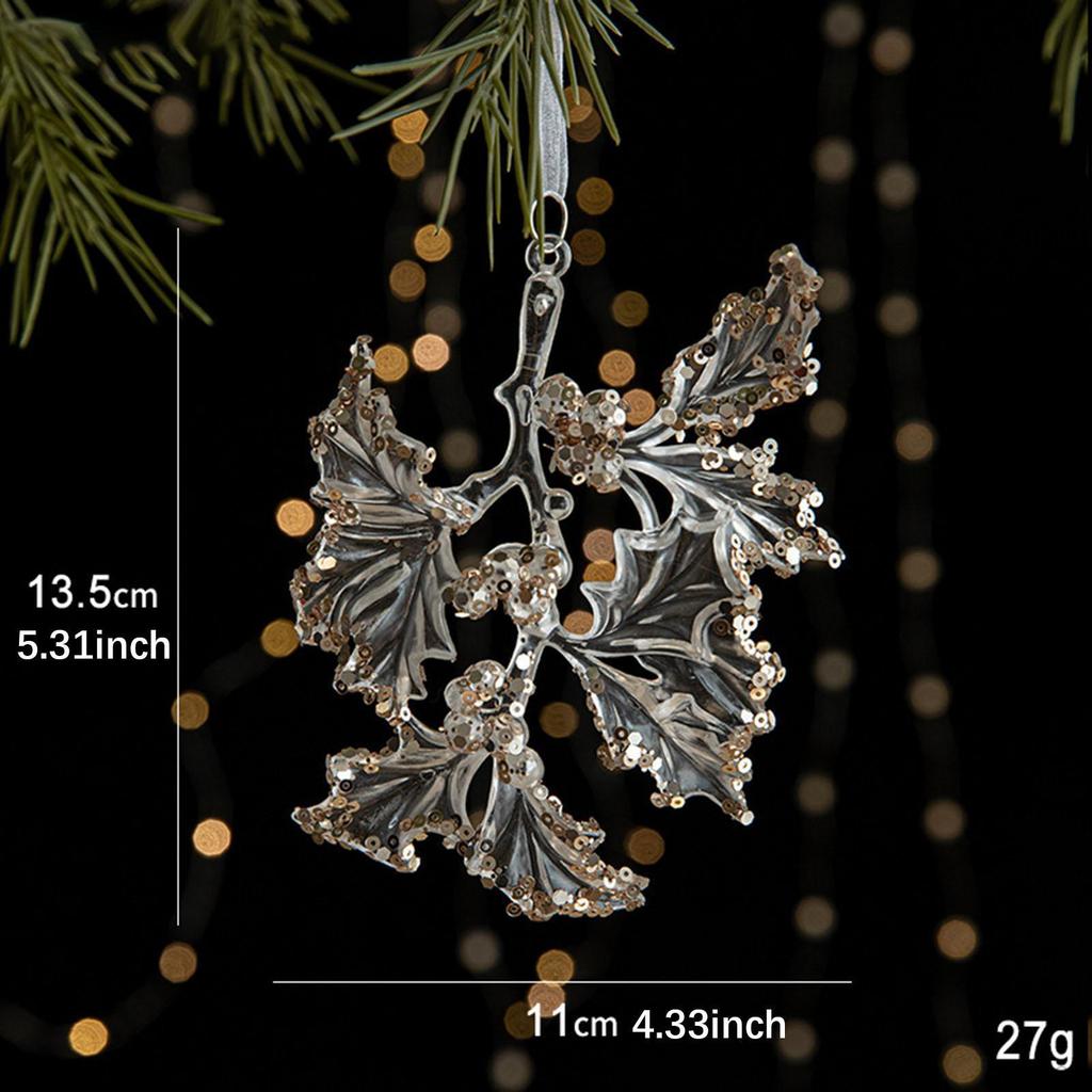 Christmas Tree Pendant Acrylic Ornament Sequin Xmas Decoration Winter Theme for Nursery