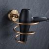 Antique Design Hair Dryer Rack Yellow Bronze Hair Dryer Organizer  Bathroom Bedroom Washroom