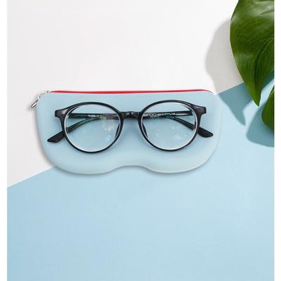 Brillentasche aus Silikon mit Reißverschluss zur Aufbewahrung wasserdichter Taschen, umweltfreundliche und harmlose Kleinteile zur Aufbewahrung staubdichter Brillenetuis