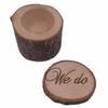 Wooden Wedding Printed "we Do" Ring Box Romantic Valentines Day Chic Country Holder Locker